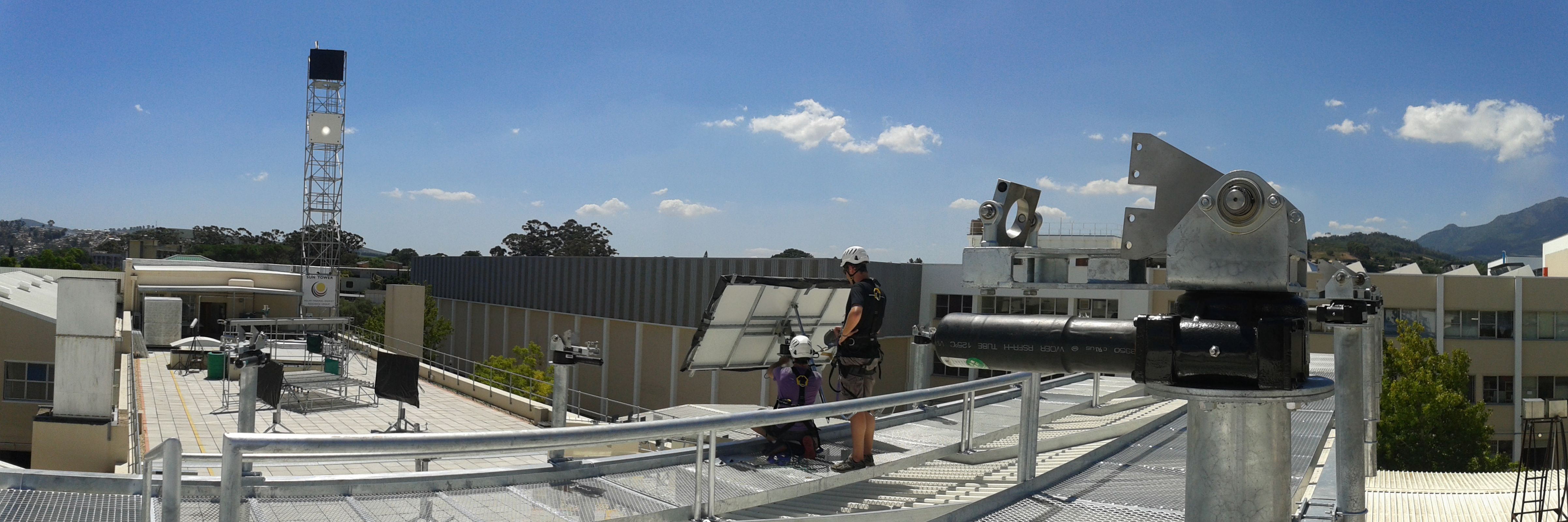 Erection of the SASOL Helio40 heliostats at the STERG facilities